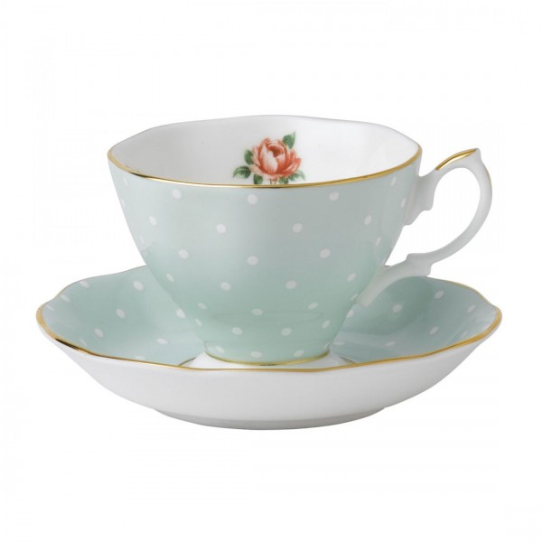 Royal Albert Polka Rose Kaffee-/Teetasse mit Unterer (26135)