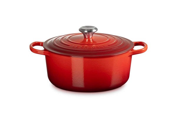 Le Creuset Gusseisen - Signature 21177260602430 Bräter rund 26cm 5,3L - Kirschrot