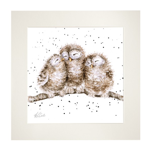 Wrendale Mounted Prints MP214 "Owl Together" - Eulen