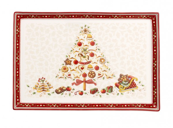 Villeroy &amp; Boch Winter Bakery Delight 1486122850 Gebäckplatte rechteckig, groß