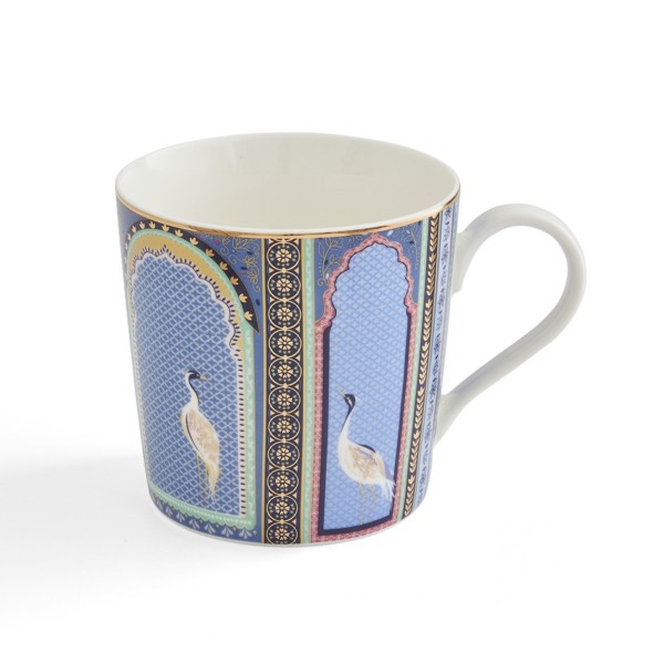 Portmeirion Sara Miller India SMII78914-XG Becher 0,34l - Lattice Window's - Indigo