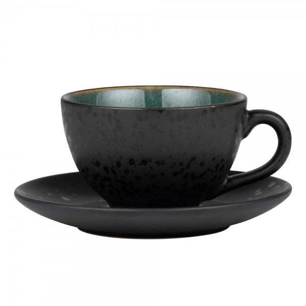 Bitz 821344 Tasse mit Untertasse 24cl black/green