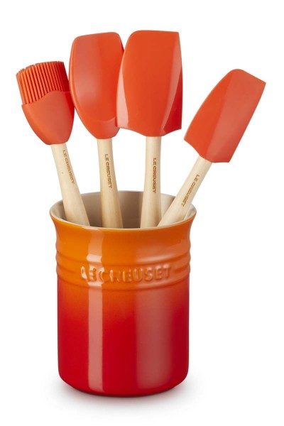 Le Creuset Silikon 79003000900000 Kochkellen-Set 5tlg. Craft - Ofenrot