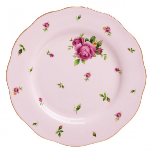 Royal Albert New Country Roses Pink Frühstücksteller Vintage (25811) 20 cm