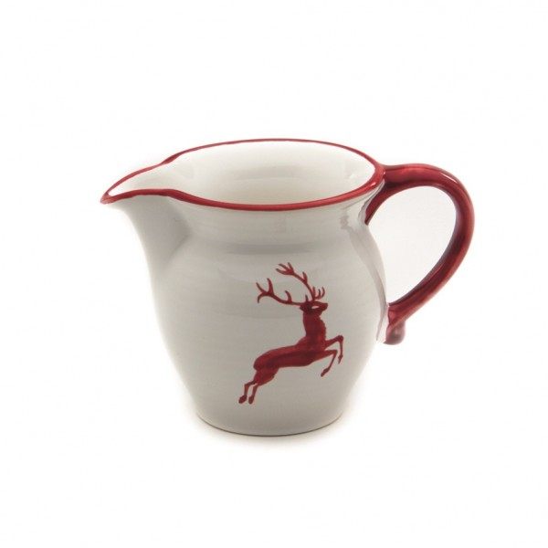Gmundner Keramik Rubinroter Hirsch Gießer/Milch glatt (GMGL07) 0,5 l