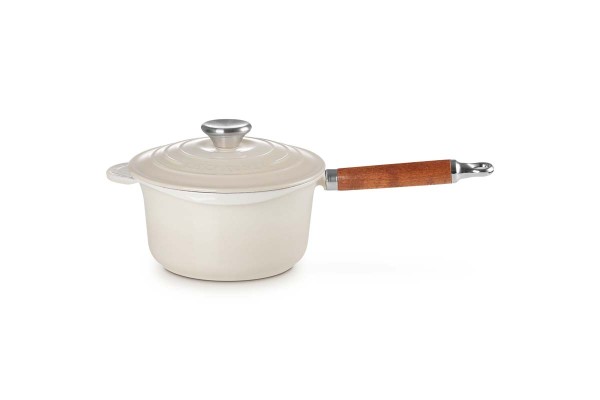 Le Creuset Gusseisen - Tradition 21139187164460 Profitopf mit Holzgriff 18cm 1,8L - Meringue