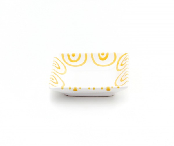 Gmundner Keramik Gelbgeflammt Snack-Schale (SASN11) 11 x 11cm