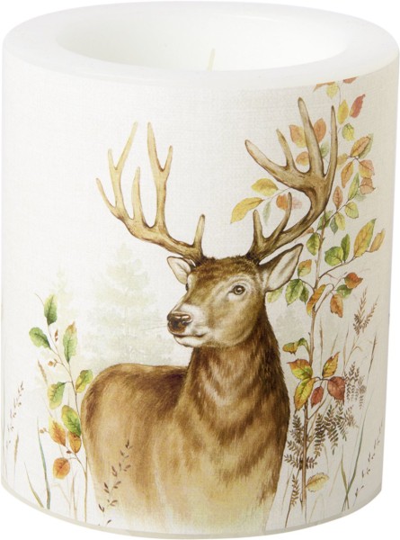 Ihr HUNTED DEER cream CKM1011860 Windlicht 9 x 10,5 cm