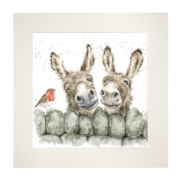 Wrendale Mounted Prints MP155 "Hee Haw" - Esel