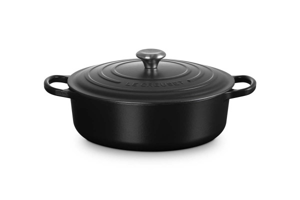 Le Creuset Gusseisen - Signature 21179300000430 Gourmet-Bräter mit schwarzer Innenemaille 30cm 6,2L