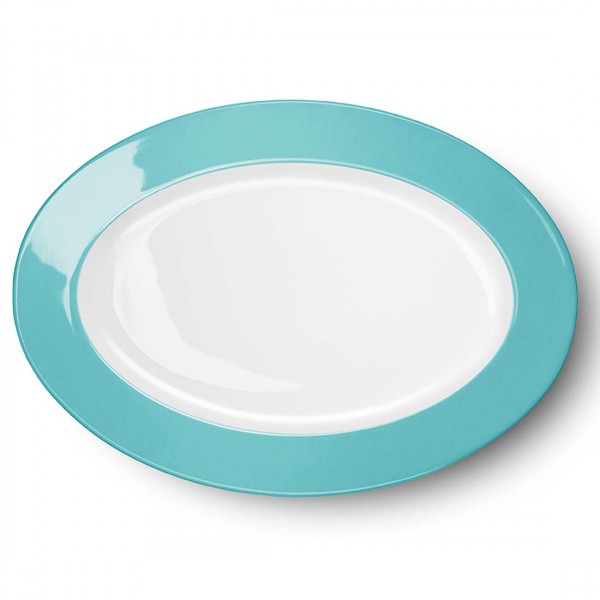 Dibbern Solid Color 2022300037 Malibu Türkis Platte oval 36 cm