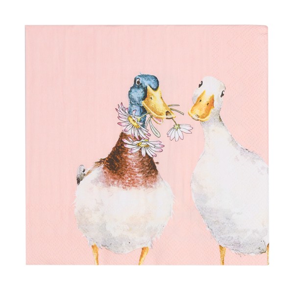 Wrendale Servietten K041 &quot;Not a Daisy goes by&quot; - Enten - Lunch Servietten 33x33cm