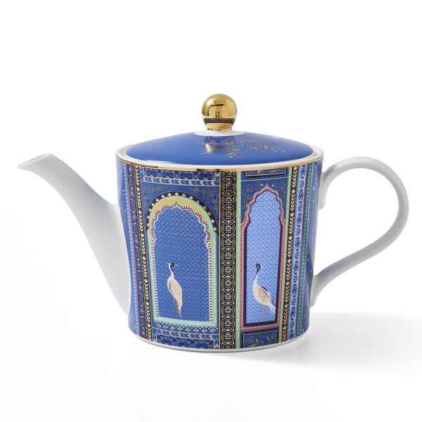 Portmeirion Sara Miller India SMII78923-XG Teekanne 1,1l - Lattice Window's - Indigo