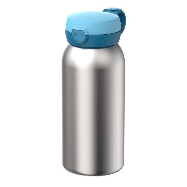 Mepal Campus 107489018300 Edelstahl Trinkflasche mit Klappdeckel 0,6l - Cool Blue