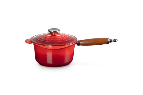 Le Creuset Gusseisen - Tradition 21139180602460 Profitopf mit Holzgriff 18cm 1,8L - Kirschrot