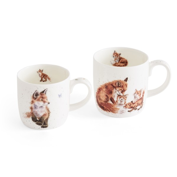 Royal Worcester Wrendale Designs MMA4391-XG Eltern - Kind - Becher Set (Füchse) 400/310 ml