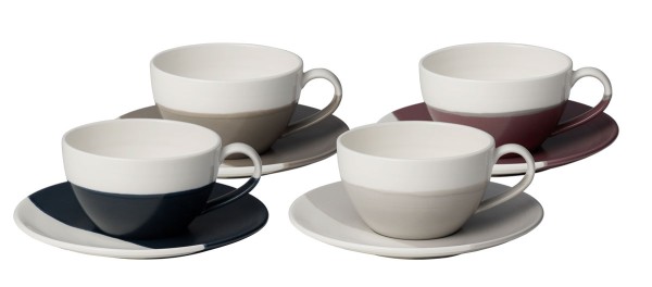 Royal Doulton Coffee Studio Farben sortiert Cappuccinotasse mit Unterer 0,28L Set 4-tlg.