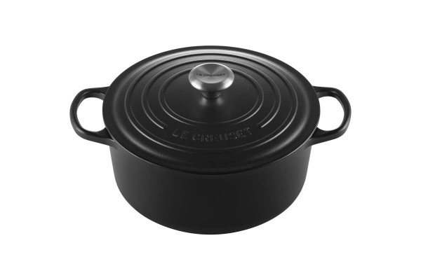 Le Creuset Kochgeschirr 21177260000430 Bräter Rund Signature 26cm - Schwarz