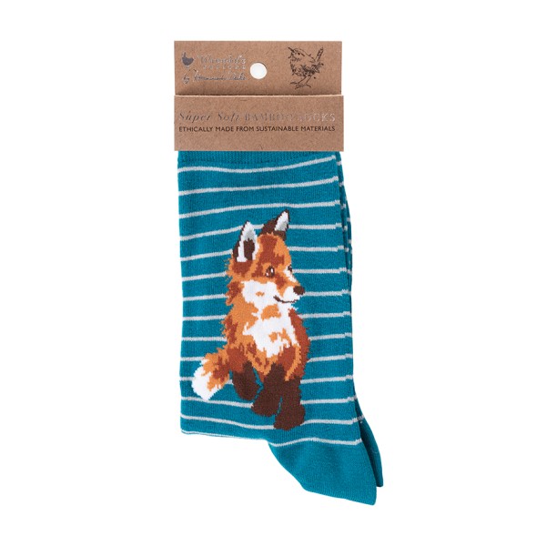 Wrendale Frauensocken SOCK019 "Born to be Wild" - Fuchs