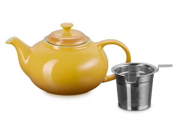 Le Creuset Steinzeug 70704006720009 Teekanne mit Edelstahl-Siebeinsatz 1,3L - Nectar