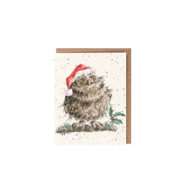 Wrendale Mini-Karten XGE029 Christmas Owl