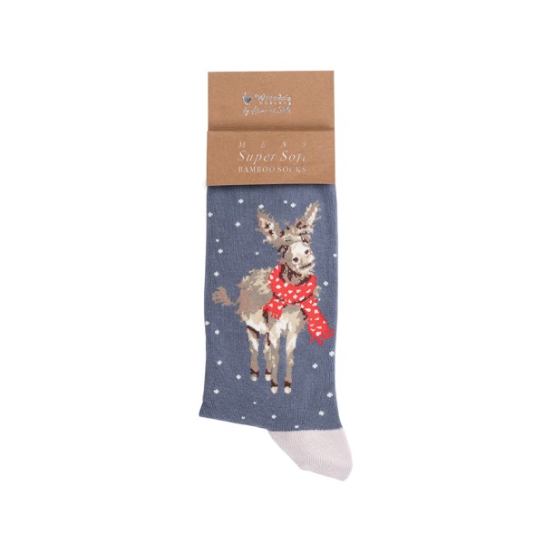 Wrendale Männersocken XSOCKM003 "All Wrapped Up" - Esel