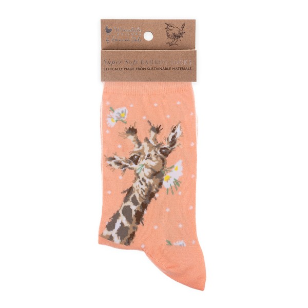 Wrendale Frauensocken SOCK006 &quot;Flowers&quot; - Giraffe