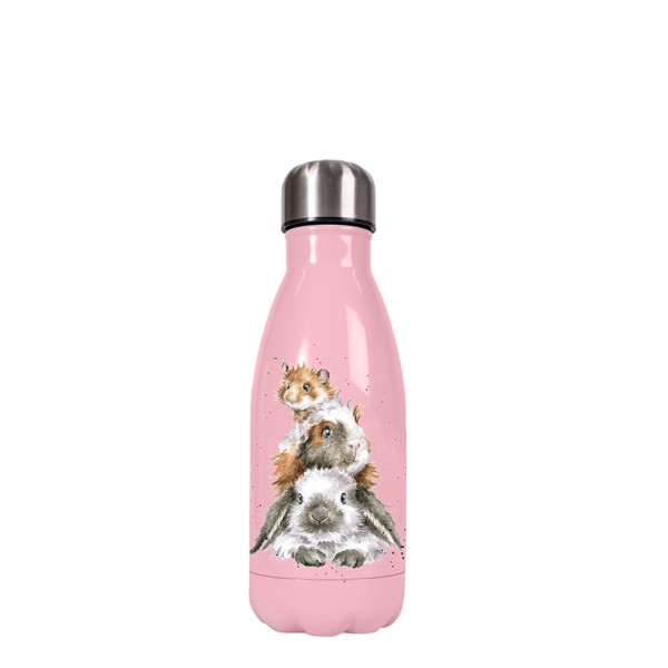 Wrendale Trinkflaschen WBS007 &quot;Piggy in the Middle&quot; - Kaninchen, Meerschwein &amp; Hamster - Trinkflasch