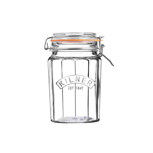 Kilner Einkochglas 0025.734 Facetten-Glas mit Bügelverschluss, 0,95l