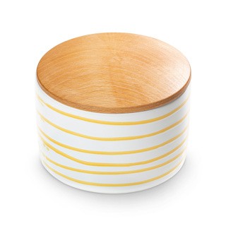 Gmundner Gelbgeflammt 0101DORD10 Vorratsdose mit Holzdeckel H. 9cm