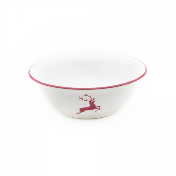 Gmundner Keramik Bordeauxroter Hirsch Salatschüssel rund (SRSA20) 20 cm