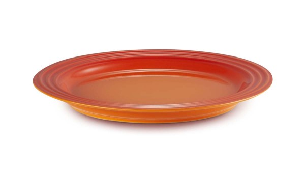 Le Creuset Steinzeug 70203220907080 Frühstücksteller 22cm - Ofenrot