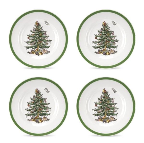 Spode Christmas Tree 4er-Set Brotteller