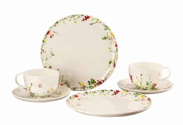 Rosenthal Brillance Fleurs Sauvages Set 6-tlg. Kombitasse/Coup