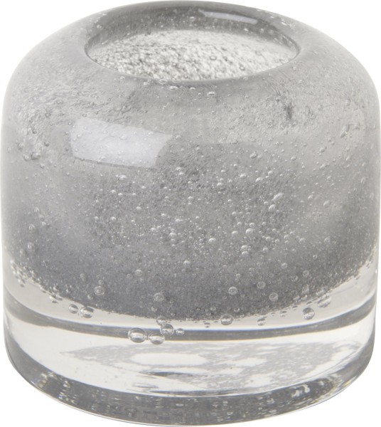 Ihr Glass Tea Light Holder KST 15345 Teelichthalter Grau klein