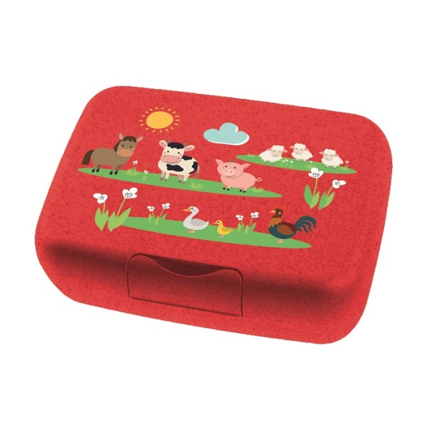 Koziol CANDY L Farm 1425676 Lunchbox mit Trennschale - Organic Red
