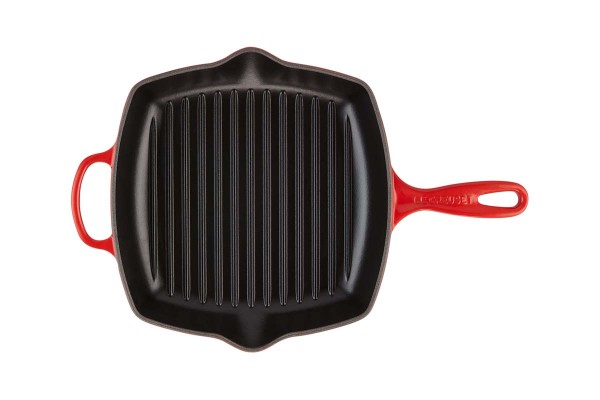 Le Creuset Pfannen 20183260600422 Grillpfanne Quadratisch Signature 26cm - Kirschrot