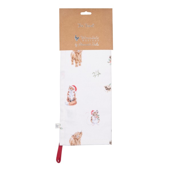 Wrendale Küchen-Textilien XTEA004 &quot;Winter Woodland&quot; - Waldtiere - Geschirrhandtuch