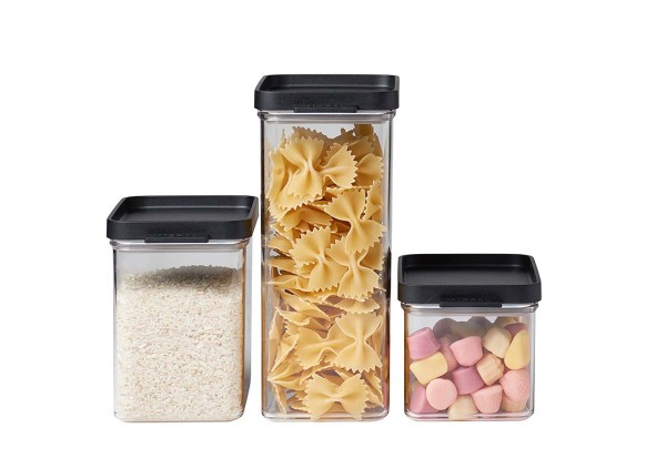 Mepal Aufbewahren Omnia 106400040400 Set Vorratsdose (700ml + 1100ml + 2000ml) - Black