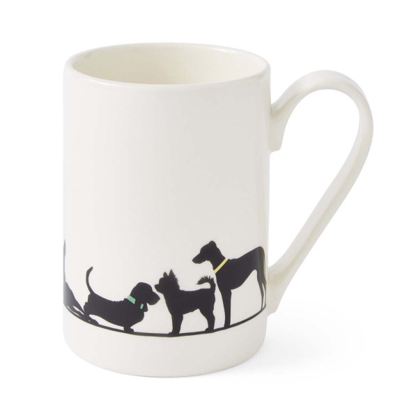 Portmeirion Mug Meirion MEDF48600 Becher mit Henkel 0,31l - Silhouette Dog Friends