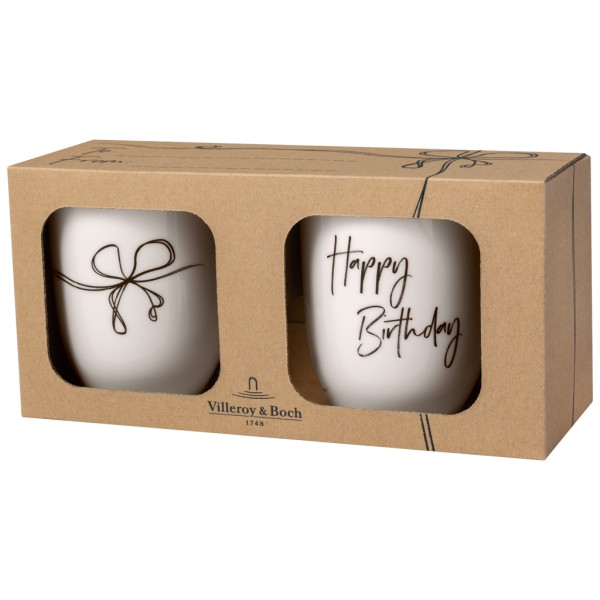 Villeroy &amp; Boch Statement 10-1621-8406 Set 2tlg. Happy Birthday 0,34 l