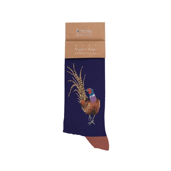 Wrendale Männersocken SOCKM002 &quot;Ready For My Close Up&quot; - Fasan