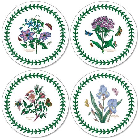 Portmeirion Botanic Garden X0010448013 Set 4-tlg. runde Untersetzer 10,5 cm