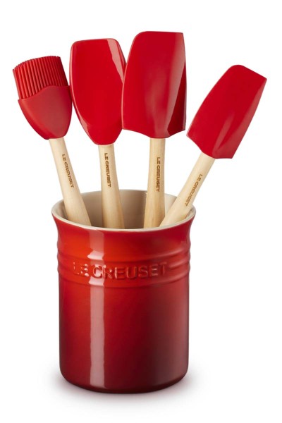 Le Creuset Silikon 79003000600000 Kochkellen-Set 5tlg. Craft - Kirschrot