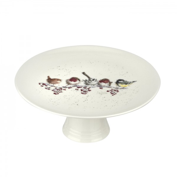 Royal Worcester Wrendale Designs Kuchenplatte auf Fuß (WNB4001-XL) One Snowy Day 25cm