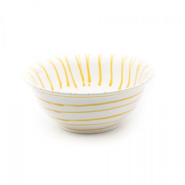 Gmundner Keramik Gelbgeflammt Salatschüssel rund classic (SRSA26) 26 cm