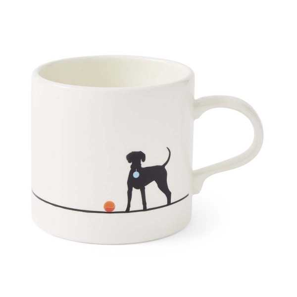 Portmeirion Mug Meirion MESD79449 Becher mit Henkel 0,36l - Silhouette Dog