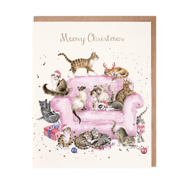 Wrendale Karten JX090 Meowy Christmas