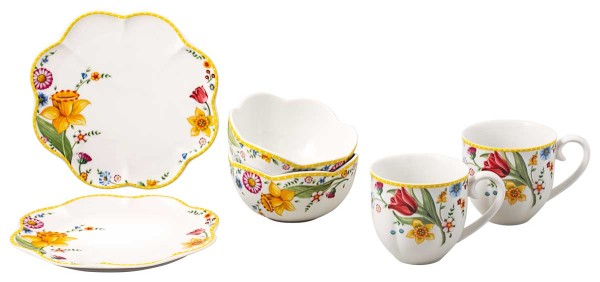 Villeroy &amp; Boch Spring Awakening Frühstücks-Set für 2, 6-tlg. (14-8638-7281)