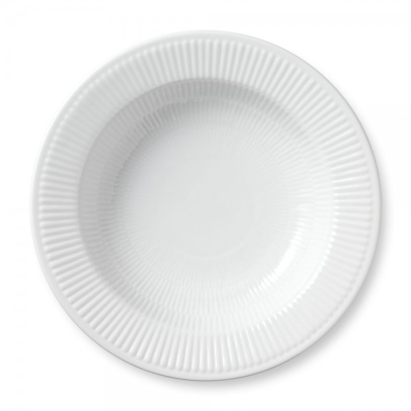 Royal Copenhagen White Fluted Teller tief 30cm